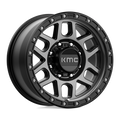 KMC Wheels - KM544 MESA - Black - SATIN BLACK WITH GRAY TINT - 17" x 9", 18 Offset, 8x170 (Bolt Pattern), 125.1mm HUB