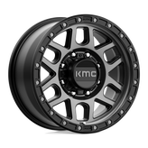 KMC Wheels - KM544 MESA - Black - SATIN BLACK WITH GRAY TINT - 17" x 9", 18 Offset, 8x170 (Bolt Pattern), 125.1mm HUB
