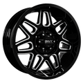 Envy Wheels - ET2 - Black - GLOSS BLACK / SIDE MILL - 20" x 9", 10 Offset, 6x139.7 (Bolt Pattern), 106.1mm HUB