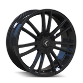 Kraze Wheels - SPECTRA - Black - GLOSS BLACK - 18" x 8", 40 Offset, 5x115, 120 (Bolt Pattern), 74.1mm HUB