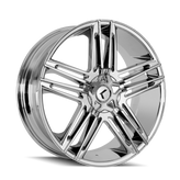 Kraze Wheels - HELLA - Chrome - CHROME - 20" x 8.5", 40 Offset, 5x110, 115 (Bolt Pattern), 73mm HUB