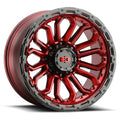 Vision Wheel Off-Road - 405 KORUPT - Gloss Red with Gloss Black Lip - 18" x 9", 12 Offset, 5x114.3 (Bolt Pattern), 83mm HUB