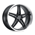 TSW Wheels - VARIANTE - Black - Gloss Black with Machined Lip - 18" x 9.5", 39 Offset, 5x120 (Bolt Pattern), 76.1mm HUB