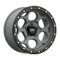 KMC Wheels - KM541 DIRTY HARRY - Gunmetal - SATIN GRAY WITH BLACK LIP - 17" x 8.5", 0 Offset, 8x170 (Bolt Pattern), 125.1mm HUB