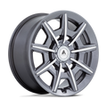 Asanti Black - ABL-41 ESQUIRE - Gunmetal - GLOSS ANTHRACITE BRIGHT MACHINED - 22" x 10.5", 18 Offset, 5x115, 120 (Bolt Pattern), 74.1mm HUB