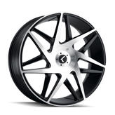 Kraze Wheels - KR192 - Black - BLACK/MACHINED FACE - 18" x 8", 40 Offset, 5x112, 114.3 (Bolt Pattern), 72.6mm HUB