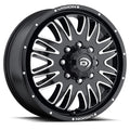 Vision Wheel HD - 401 RIVAL - Black - Gloss Black Machined Face - 20" x 8.25", 105_5 Offset, 8x165.1 (Bolt Pattern), 116.8mm HUB