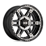 XD Series - XD840 SPY II - Black - Gloss Black Machined - 17" x 9", -12 Offset, 5x139.7 (Bolt Pattern), 78.1mm HUB