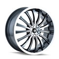 Mazzi - HYPE - Black - BLACK/MACHINED FACE/MACHINED LIP - 18" x 7.5", 40 Offset, 5x105, 115 (Bolt Pattern), 72.6mm HUB