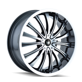 Mazzi - HYPE - Black - BLACK/MACHINED FACE/MACHINED LIP - 18" x 7.5", 40 Offset, 5x105, 115 (Bolt Pattern), 72.6mm HUB