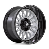 Fuel - D798 ARC - Silver - SILVER BRUSHED FACE WITH MILLED BLACK LIP - 22" x 12", -44 Offset, 8x170 (Bolt Pattern), 125.1mm HUB