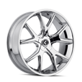 Kraze Wheels - SPLTZ - Chrome - CHROME - 22" x 9.5", 18 Offset, 5x115, 120 (Bolt Pattern), 74.1mm HUB