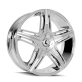 Kraze Wheels - HYPE - Chrome - CHROME - 20" x 8.5", 40 Offset, 5x108, 114.3 (Bolt Pattern), 73mm HUB