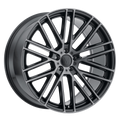 Mandrus - MASCHE - Gunmetal - SEMI GLOSS BLACK W/ MIRROR CUT FACE - 22" x 9", 35 Offset, 5x112 (Bolt Pattern), 66.56mm HUB