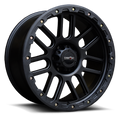 Vision Wheel Off-Road - 111 NEMESIS - Black - Matte Black - 18" x 9", 0 Offset, 6x139.7 (Bolt Pattern), 106.2mm HUB