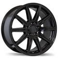 Replika - R157 - Black - Gloss Black - 19" x 8.5", 45 Offset, 5x112 (Bolt Pattern), 66.5mm HUB