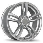 Replika - R163A - Silver - Gloss Silver - 17" x 8", 35 Offset, 5x120 (Bolt Pattern), 72.6mm HUB