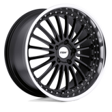 TSW Wheels - SILVERSTONE - Black - Gloss Black with Mirror Cut Lip - 20" x 10", 25 Offset, 5x114.3 (Bolt Pattern), 76.1mm HUB