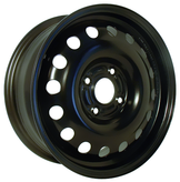 RTX Wheels - Steel Wheel - Black - Black - 15" x 6", 48 Offset, 4x108 (Bolt Pattern), 63.4mm HUB
