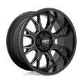 Moto Metal - MO806 - Black - GLOSS BLACK MILLED - 22" x 12", -44 Offset, 5x127 (Bolt Pattern), 71.5mm HUB