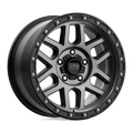 KMC Wheels - KM544 MESA - Black - SATIN BLACK WITH GRAY TINT - 17" x 9", 18 Offset, 5x127 (Bolt Pattern), 71.5mm HUB