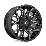 Fuel - D769 TWITCH - Black - GLOSSY BLACK MILLED - 20" x 9", 1 Offset, 6x135, 139.7 (Bolt Pattern), 106.1mm HUB