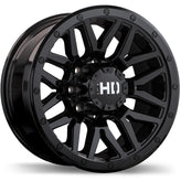 Fast HD - Menace - Black - Gloss Black - 17" x 8", 15 Offset, 8x165.1 (Bolt Pattern), 125mm HUB