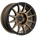Envy Wheels - FFT8BZ - Bronze - BRONZE / BLACK LIP - 20" x 10", -12 Offset, 5x150 (Bolt Pattern), 110.1mm HUB