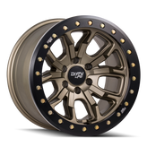 Dirty Life - DT-1 - Gold - SATIN GOLD WITH SIMULATED RING - 17" x 9", -12 Offset, 8x170 (Bolt Pattern), 130.8mm HUB