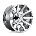 Fuel - D614 CONTRA - Polished - CHROME PLATED - 20" x 10", -18 Offset, 8x180 (Bolt Pattern), 124.2mm HUB