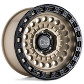 Black Rhino - SENTINEL - Desert Sand - DESERT SAND WITH BLACK RING - 17" x 8.5", 0 Offset, 8x180 (Bolt Pattern), 124.2mm HUB