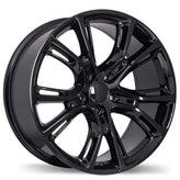 Replika - R148B - Black - Gloss Black - 20" x 10", 50 Offset, 5x127 (Bolt Pattern), 71.5mm HUB