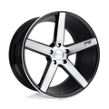 Niche - M124 MILAN - Black - GLOSS BLACK BRUSHED - 19" x 8.5", 35 Offset, 5x114.3 (Bolt Pattern), 72.6mm HUB