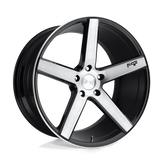 Niche - M124 MILAN - Black - GLOSS BLACK BRUSHED - 19" x 8.5", 35 Offset, 5x114.3 (Bolt Pattern), 72.6mm HUB