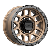 KMC Wheels - KM544 MESA - Bronze - MATTE BRONZE WITH BLACK LIP - 17" x 9", -12 Offset, 8x165.1 (Bolt Pattern), 125.1mm HUB