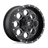 Fuel - D525 REVOLVER - Black - MATTE BLACK MILLED - 16" x 8", 1 Offset, 6x139.7 (Bolt Pattern), 108mm HUB