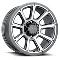 Vision Wheel Off-Road - 353 TURBINE - Gunmetal - Gunmetal Machined Face - 20" x 9", 12 Offset, 8x170 (Bolt Pattern), 125.2mm HUB