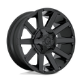 Fuel - D437 CONTRA - Black - SATIN BLACK - 20" x 9", 20 Offset, 8x180 (Bolt Pattern), 124.2mm HUB