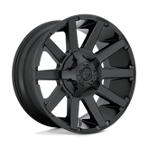 Fuel - D437 CONTRA - Black - SATIN BLACK - 20" x 9", 20 Offset, 8x180 (Bolt Pattern), 124.2mm HUB