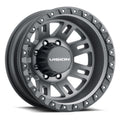 Vision Wheel HD - 408 MANX2 - Grey - Satin Grey - 17" x 6.5", _143_35 Offset, 8x170 (Bolt Pattern), 125.2mm HUB