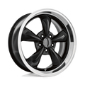 OE Creations - PR106 - Black - GLOSS BLACK/MACHINED LIP - 18" x 9", 30 Offset, 5x114.3 (Bolt Pattern), 70.7mm HUB