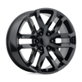 OE Creations - PR196 - Black - SATIN BLACK - 22" x 9", 24 Offset, 6x139.7 (Bolt Pattern), 78.1mm HUB