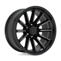 XD Series - XD855 LUXE - Black - GLOSS BLACK MACHINED WITH GRAY TINT - 20" x 10", -18 Offset, 5x139.7 (Bolt Pattern), 78.1mm HUB