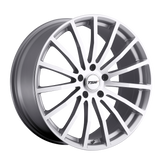 TSW Wheels - MALLORY - Gunmetal - SILVER W/ MIRROR CUT FACE - 19" x 8", 2 Offset, 5x120 (Bolt Pattern), 76.1mm HUB