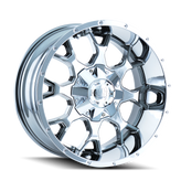 Mayhem - WARRIOR - Chrome - CHROME - 20" x 9", 0 Offset, 8x180 (Bolt Pattern), 124.1mm HUB