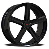 Euro Design - Spa - Black - Gloss Black - 17" x 7.5", 42 Offset, 5x114.3 (Bolt Pattern), 67.1mm HUB