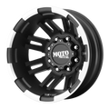 Moto Metal - MO963 - Gunmetal - MATTE BLACK MACHINED - REAR - 17" x 6", -134 Offset, 8x165.1 (Bolt Pattern), 125.1mm HUB