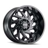 Mayhem - ESSEX - Black - GLOSS BLACK/MILLED SPOKES - 20" x 9", 18 Offset, 8x170 (Bolt Pattern), 125.2mm HUB