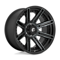 Fuel - D708 ROGUE - Black - GLOSS MACHINED DOUBLE DARK TINT - 20" x 10", -18 Offset, 6x139.7 (Bolt Pattern), 106.1mm HUB