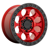 Black Rhino - RIOT - CANDY RED W/ BLACK RING & BOLTS - 17" x 8.5", -3 Offset, 6x139.7 (Bolt Pattern), 112.1mm HUB